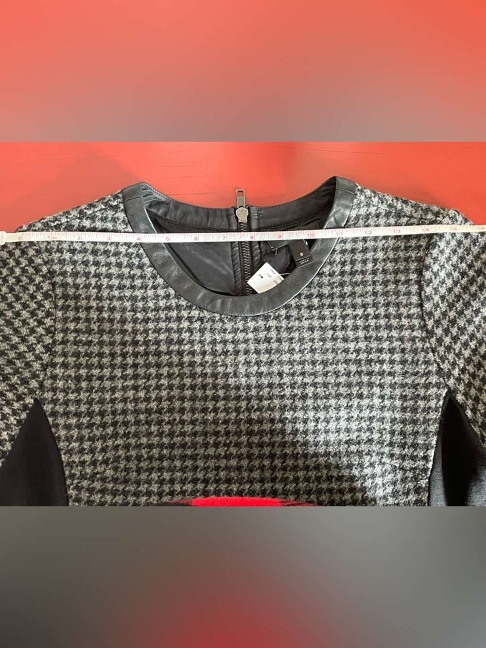 J. Crew Houndstooth Sheath Dress Black Gray Size 8 NWT - Picture 11 of 12